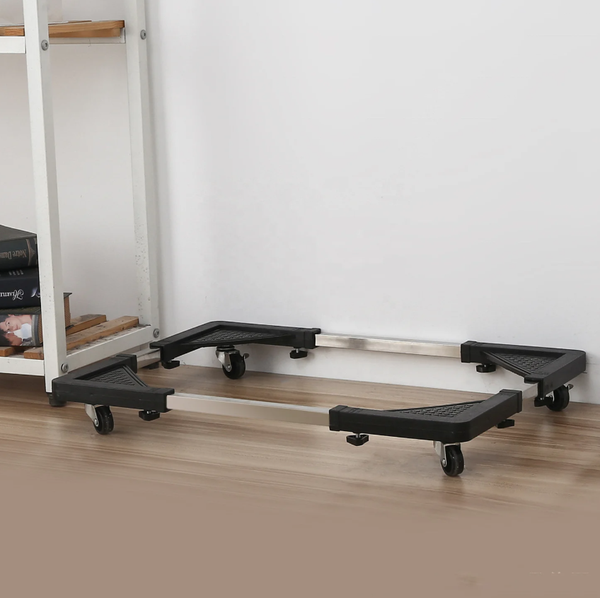 Adjustable Heavy-Duty Appliance Trolley Base | 4 Swivel Wheels | For Washing Machine, Fridge & AC | Movable Stand
