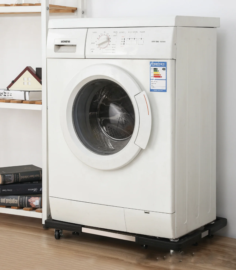 Adjustable Heavy-Duty Appliance Trolley Base | 4 Swivel Wheels | For Washing Machine, Fridge & AC | Movable Stand