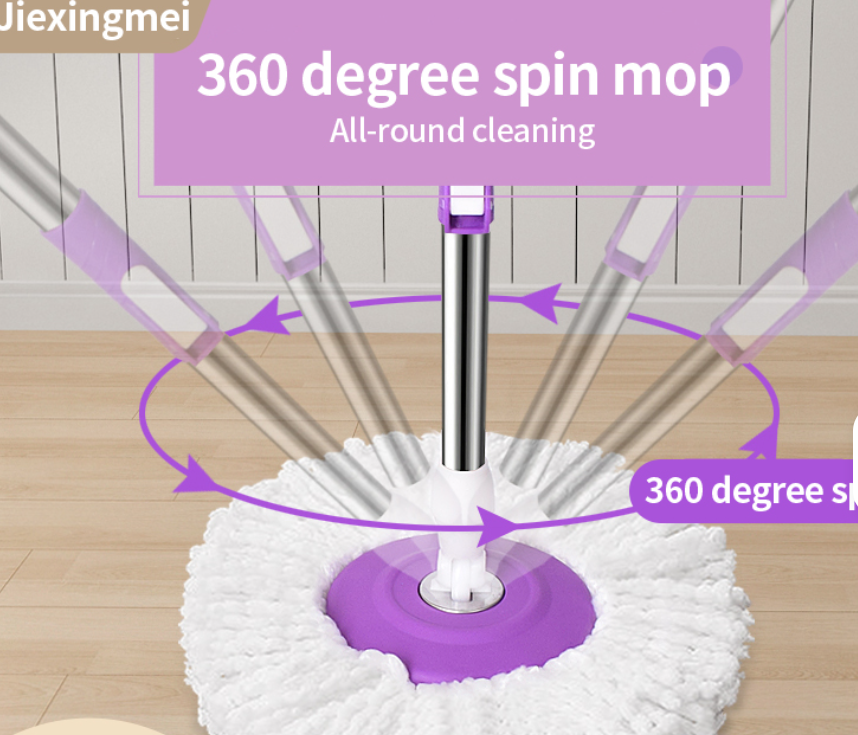 Spin Mop With Bucket Housework Hand Free Floor Cleaning Easy Microfiber Long Telescopic Handle Rotating 360 Spinning Magic Mop