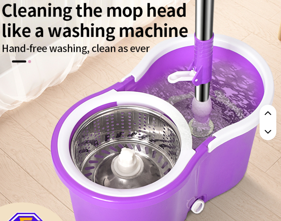Spin Mop With Bucket Housework Hand Free Floor Cleaning Easy Microfiber Long Telescopic Handle Rotating 360 Spinning Magic Mop