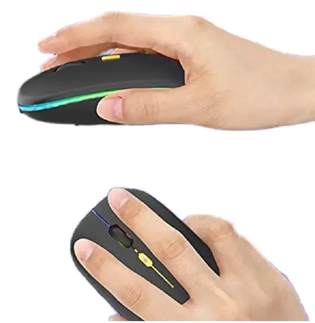 The Rechargeable Bluetooth Wireless Mouse with 2.4G RGB LED Lights