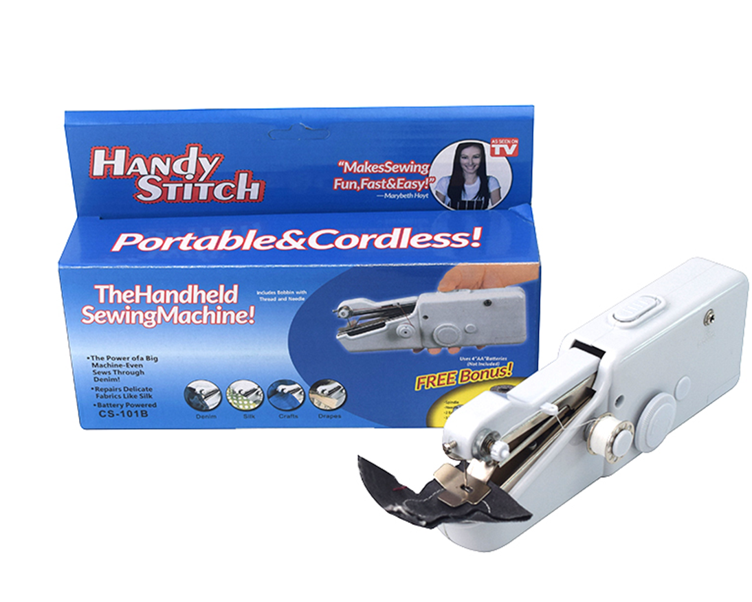 Handheld Sewing Machine. Hand Gehaltene Elektrische Handy Stitch Mini Sewing Machine Hand-held Sewing Machine