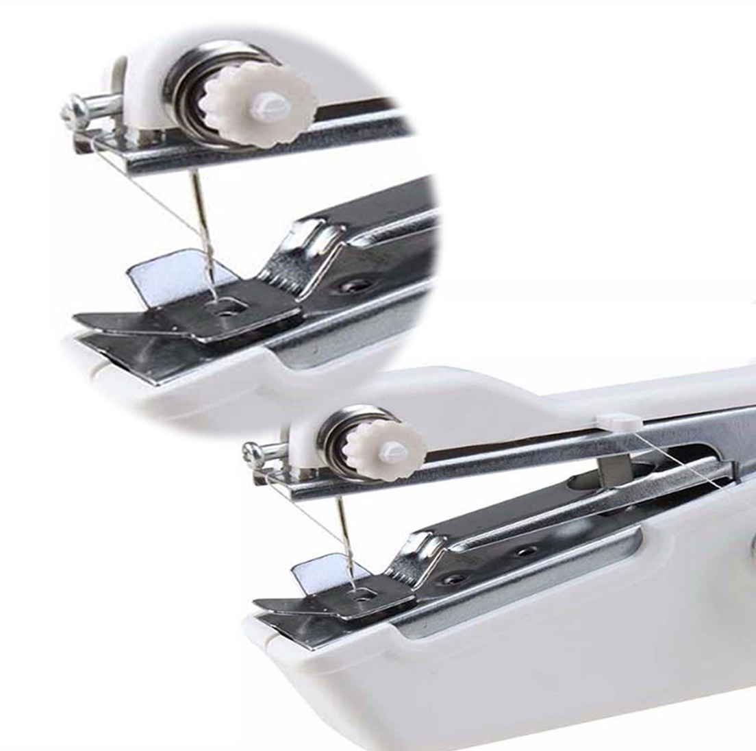 Handheld Sewing Machine. Hand Gehaltene Elektrische Handy Stitch Mini Sewing Machine Hand-held Sewing Machine