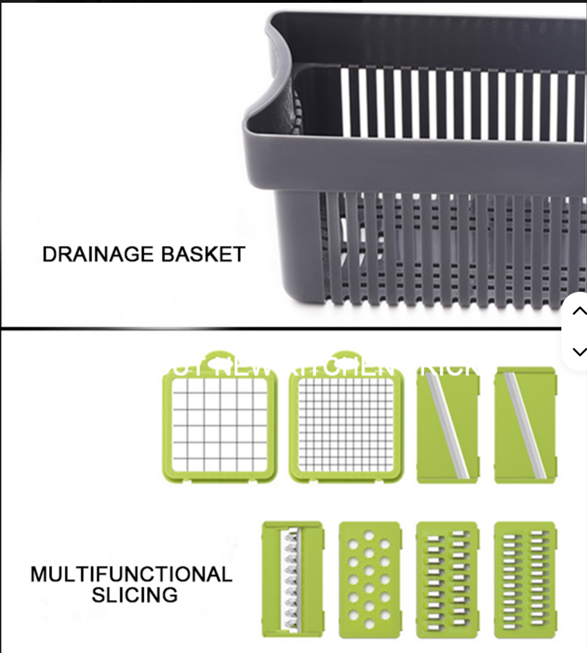 16 in 1 Multifunctional Vegetable Cutter Manual Vegetable Onion Chopper Food Chopper Kitchen Cutter Carrot Chopper. multifunctional Vegetable Chopper and Slicer, Dicing Machine