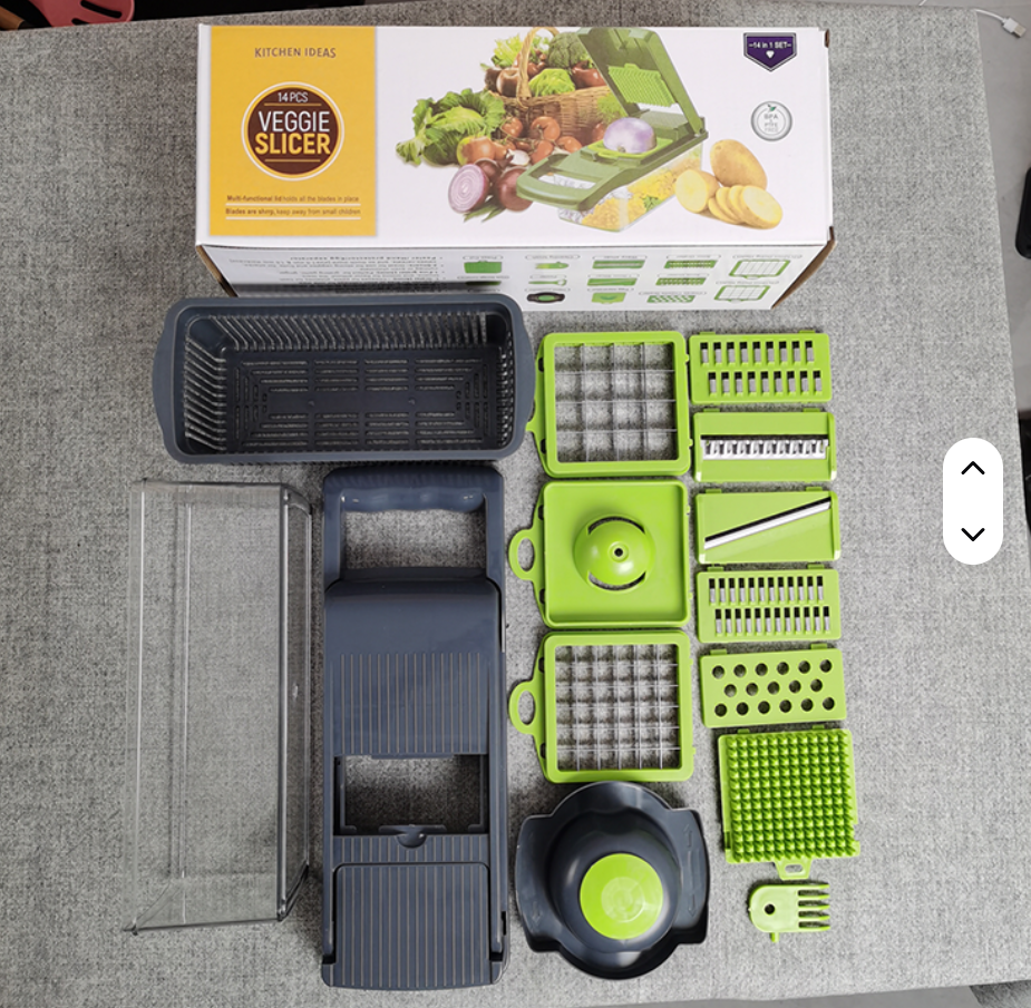 16 in 1 Multifunctional Vegetable Cutter Manual Vegetable Onion Chopper Food Chopper Kitchen Cutter Carrot Chopper. multifunctional Vegetable Chopper and Slicer, Dicing Machine