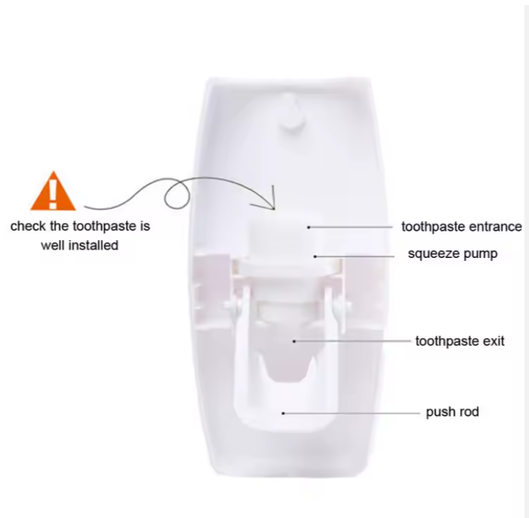 Bathroom Automatic Wall Mount 5 Slot Toothbrush Squeezer Storage Rack Holder Toothpaste Dispenser Toothbrush-Random color