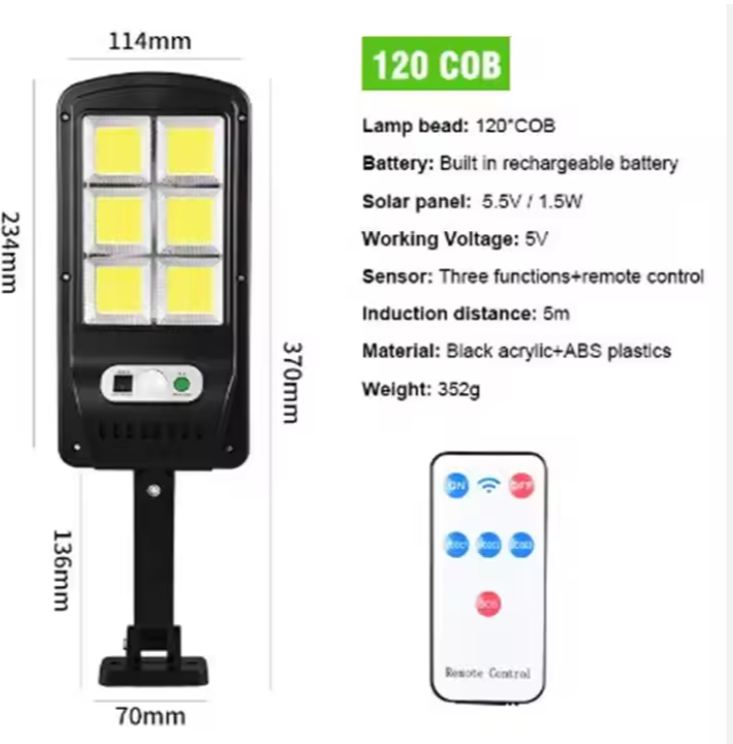 Solar Led Light Waterproof Motion Sensor Lamp Large Solar Lamp Induction Garden Solar Lamp With Remote Control For Garden Patio Path Yard Deco And Homestead Lighting With A remote
