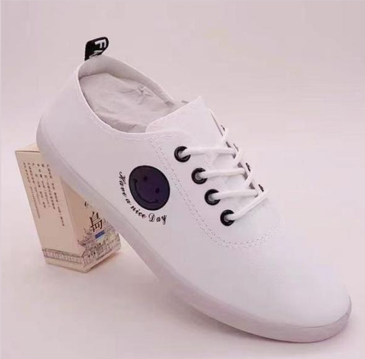 Smiley Rubber Shoes White Ladies Shoes Casual Women Rubbers Smiley Face Shoes  Breathable Women’s Shoes.