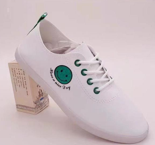 Smiley Rubber Shoes White Ladies Shoes Casual Women Rubbers Smiley Face Shoes  Breathable Women’s Shoes.