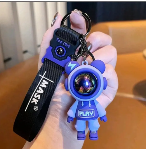 Cartoon Lightning Bear Keychain Holder | Cute Bag & Key Charm | Fun Gift Idea | For Kids & Adults