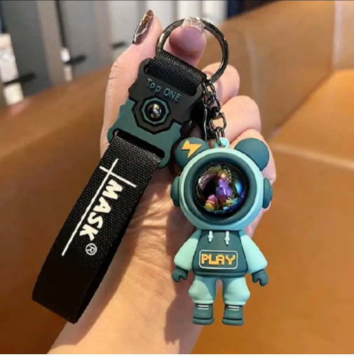 Cartoon Lightning Bear Keychain Holder | Cute Bag & Key Charm | Fun Gift Idea | For Kids & Adults