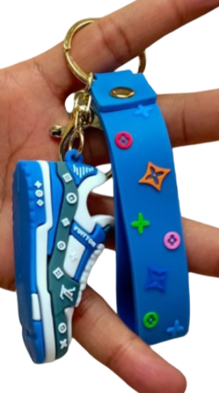 Cartoon Simulation 3D Basketball Shoes Keyholder Bag Hanging Doll Machine Pendant Key Ring Fashion Shoe Key Chain