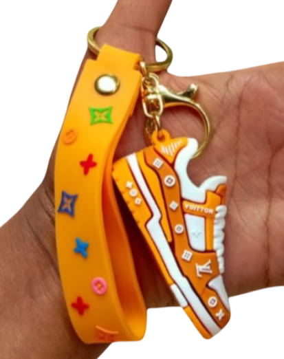 Cartoon Simulation 3D Basketball Shoes Keyholder Bag Hanging Doll Machine Pendant Key Ring Fashion Shoe Key Chain