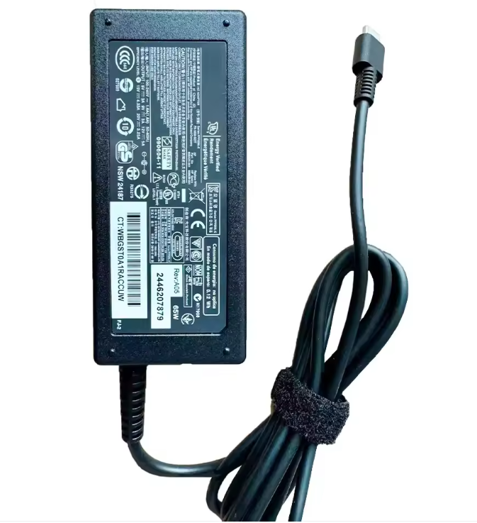 HP 65W USB Type-C Laptop Charger | Universal Notebook Power Adapter | PD 3.0 Fast Charge | Safe Overload Protection | UK Plug