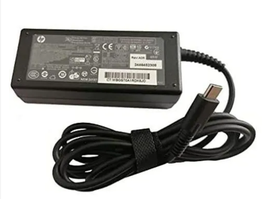 HP 65W USB Type-C Laptop Charger | Universal Notebook Power Adapter | PD 3.0 Fast Charge | Safe Overload Protection | UK Plug