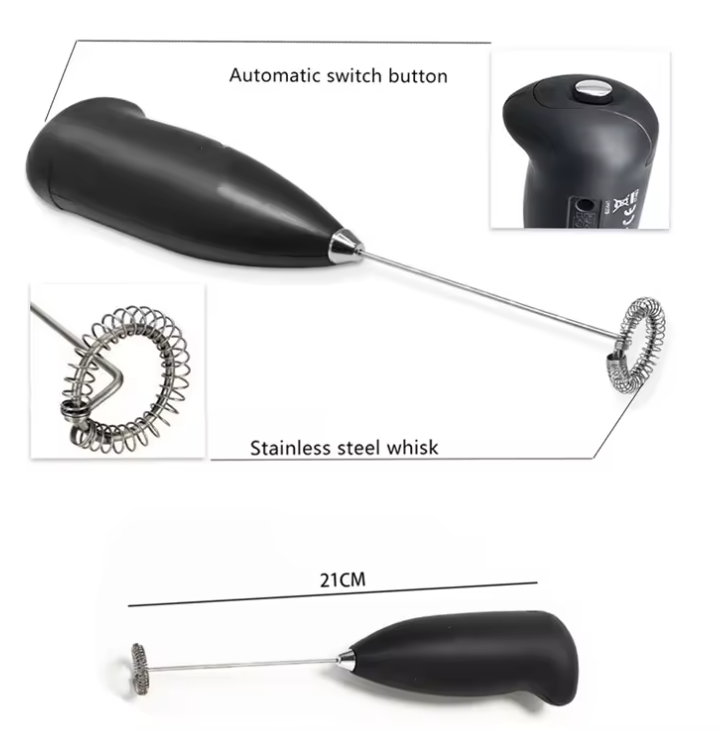 Battery Operated Electric Foam Maker Automatic Handheld Milk Matcha Frother Motor Milk Former for Coffee Latte Cappuccino