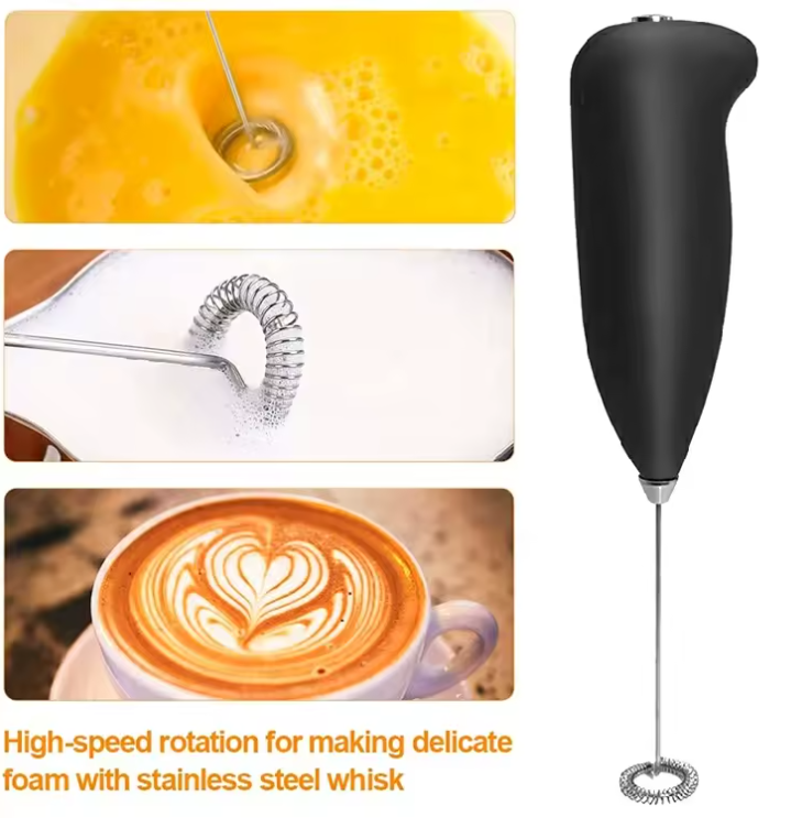 Battery Operated Electric Foam Maker Automatic Handheld Milk Matcha Frother Motor Milk Former for Coffee Latte Cappuccino