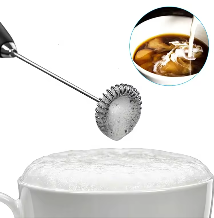 Battery Operated Electric Foam Maker Automatic Handheld Milk Matcha Frother Motor Milk Former for Coffee Latte Cappuccino