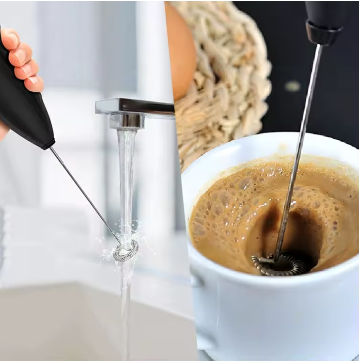 Battery Operated Electric Foam Maker Automatic Handheld Milk Matcha Frother Motor Milk Former for Coffee Latte Cappuccino