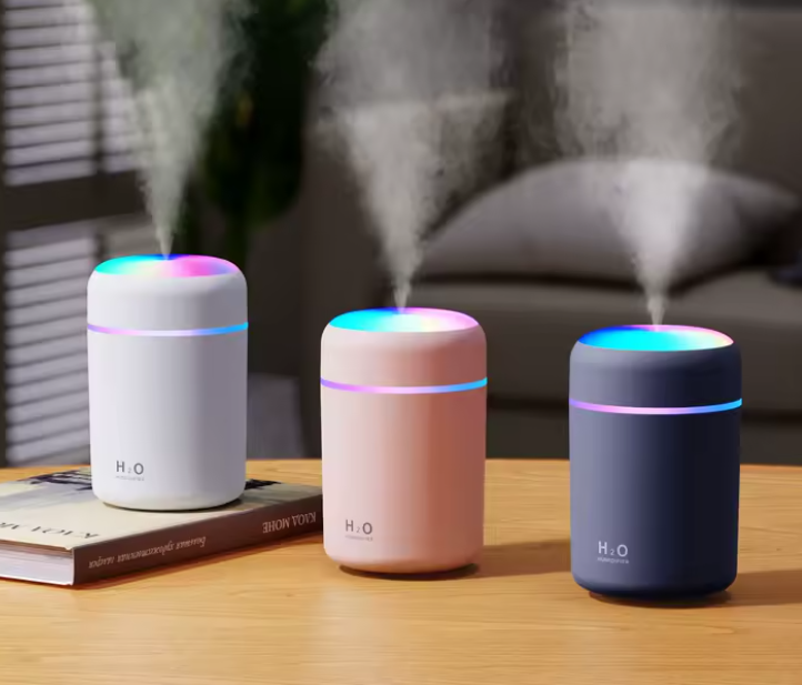 Nordic Humidifier Aromatherapy Humidifier With LED Light Air Freshener | Aromatherapy Diffuser with LED Light & Air Freshener for Home, Office, and Travel