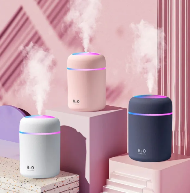 Nordic Humidifier Aromatherapy Humidifier With LED Light Air Freshener | Aromatherapy Diffuser with LED Light & Air Freshener for Home, Office, and Travel