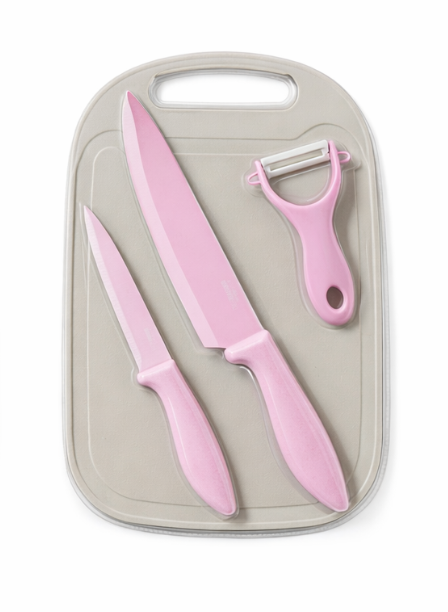 3-Piece Stainless Steel Kitchen Knife Set | Sharp Blades | Includes Chef, Bread & Paring Knife | Durable & Easy to Handle
