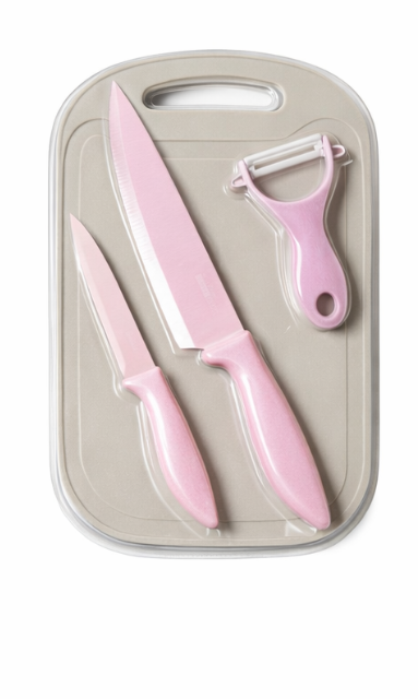 3-Piece Stainless Steel Kitchen Knife Set | Sharp Blades | Includes Chef, Bread & Paring Knife | Durable & Easy to Handle