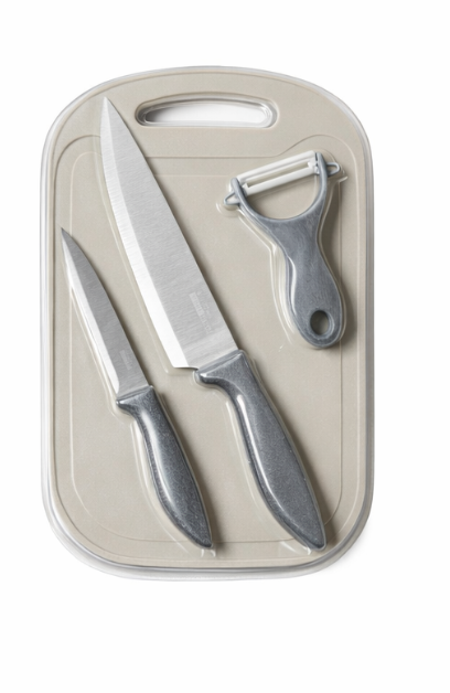 3-Piece Stainless Steel Kitchen Knife Set | Sharp Blades | Includes Chef, Bread & Paring Knife | Durable & Easy to Handle