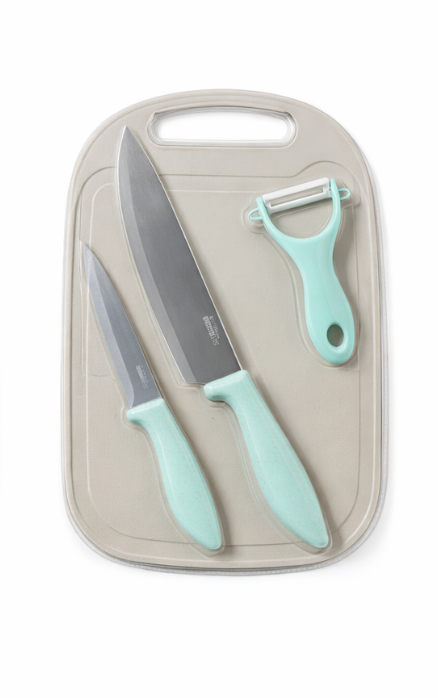 3-Piece Stainless Steel Kitchen Knife Set | Sharp Blades | Includes Chef, Bread & Paring Knife | Durable & Easy to Handle