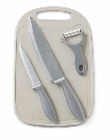 3-Piece Stainless Steel Kitchen Knife Set | Sharp Blades | Includes Chef, Bread & Paring Knife | Durable & Easy to Handle