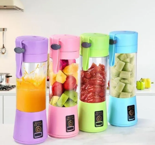380ml Portable USB Rechargeable Blender | Mini Juicer Cup | Smoothies On The Go | Rechargeable | For Gym, Travel & Office- Assorted color