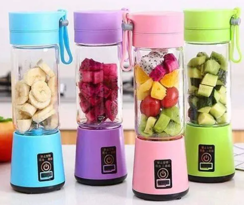 380ml Portable USB Rechargeable Blender | Mini Juicer Cup | Smoothies On The Go | Rechargeable | For Gym, Travel & Office- Assorted color