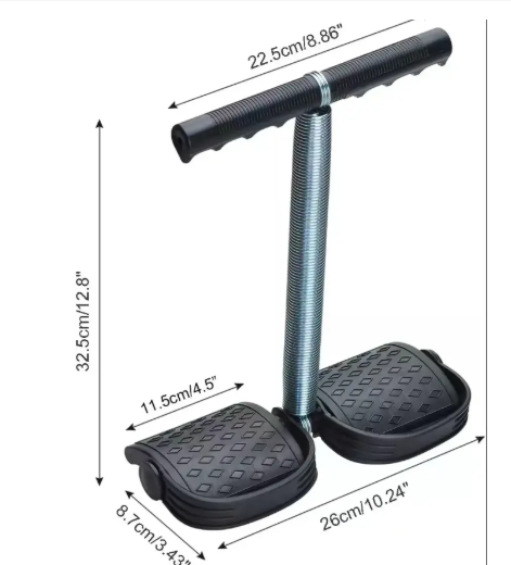 Elastic Tummy Trimmer Elastic Sit Up Pull Rope Pedal Resistance Band Powerful Spring Drawstring Tummy Trimmer Equipment Portable Home Gym with Elastic Bodybuilding Fitness Slimming Training Men Women