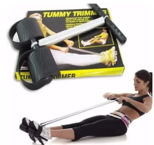 Elastic Tummy Trimmer Elastic Sit Up Pull Rope Pedal Resistance Band Powerful Spring Drawstring Tummy Trimmer Equipment Portable Home Gym with Elastic Bodybuilding Fitness Slimming Training Men Women