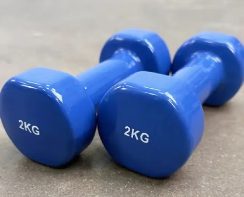 Gym Fitness Training Exercise Neoprene Vinyl Coated Dipping Dumbbell SET. AEROBICS NEOPRENE COATED BONE DUMBELL SET-Perfect For Home/oOfice/Gym Workout -RANDOM.