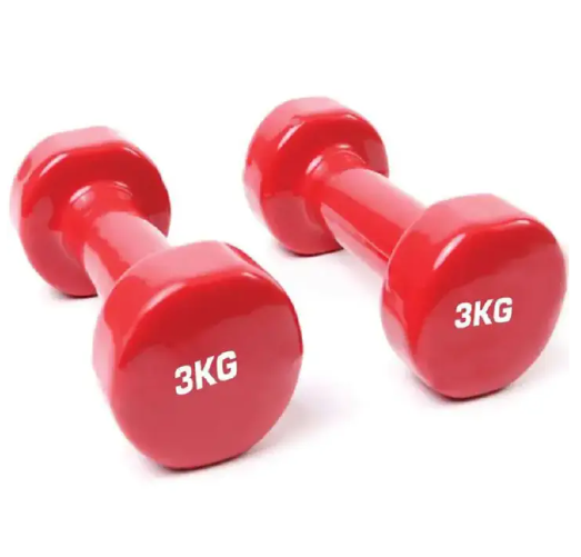 Gym Fitness Training Exercise Vinyl Coated Dipping Dumbbell ONE PIECE. AEROBICS NEOPRENE COATED BONE DUMBELL ONE PIECE -Perfect For Home/oOfice/Gym Workout -RANDOM. For Set Buy Two
