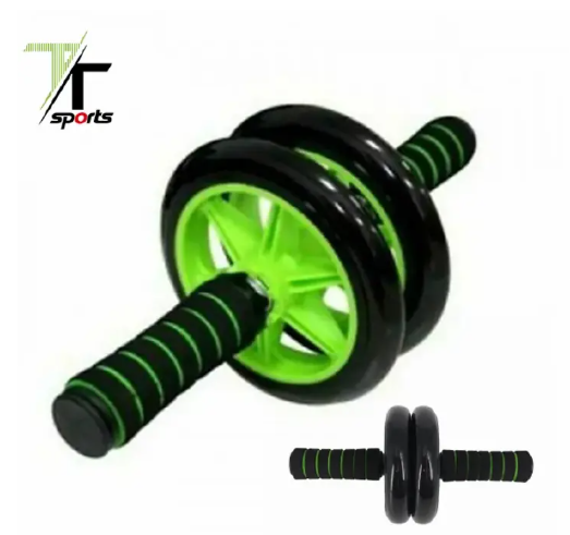 ROLA Elite Double Wheel Ab Roller | Anti-Slip Handles | Core & Abdominal Trainer | Home Gym | Knee Pad Included