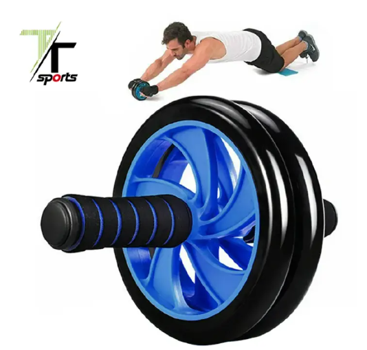 ROLA Elite Double Wheel Ab Roller | Anti-Slip Handles | Core & Abdominal Trainer | Home Gym | Knee Pad Included