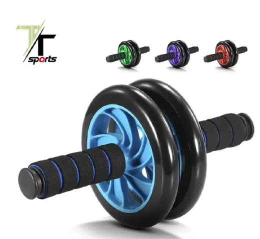 ROLA Elite Double Wheel Ab Roller | Anti-Slip Handles | Core & Abdominal Trainer | Home Gym | Knee Pad Included