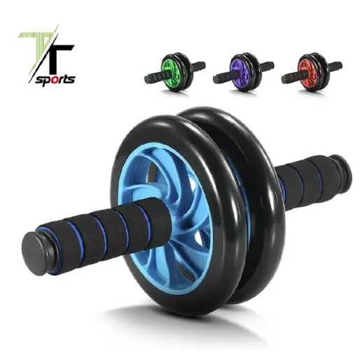 ROLA Elite Double Wheel Ab Roller | Anti-Slip Handles | Core & Abdominal Trainer | Home Gym | Knee Pad Included