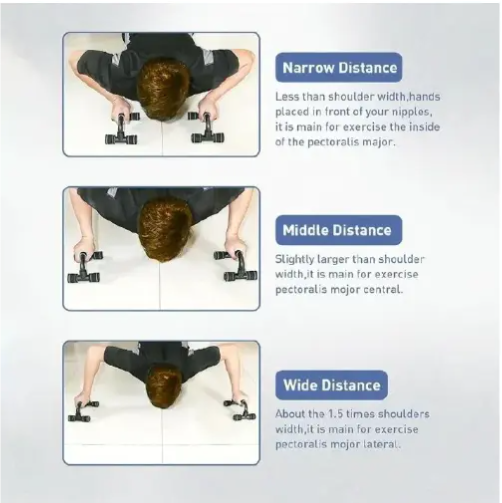 Non-Slip Push-Up Stands | Rotating Handles | Deeper Range | Arm & Chest Trainer | Home Gym Equipment