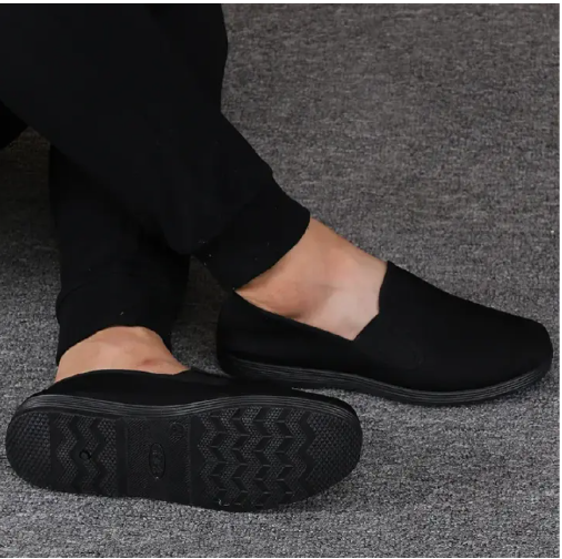 NICE Women's Casual Rubber Shoes | Black Slip-On Flats | Lightweight | Breathable | For Daily Wear & Walking