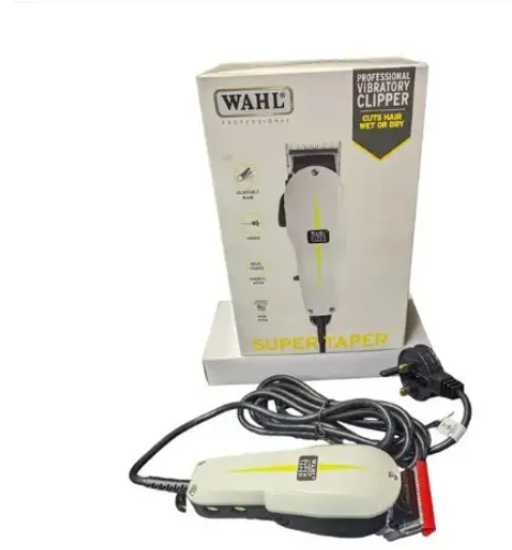 WAHL Super-Taper Professional Hair Clipper | Corded | Sharp Precision Blade | For Barbers & Home | Complete Kit