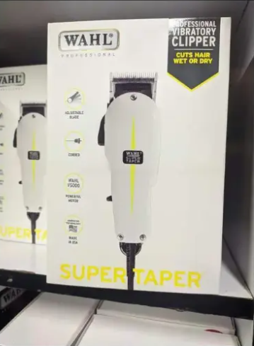 WAHL Super-Taper Professional Hair Clipper | Corded | Sharp Precision Blade | For Barbers & Home | Complete Kit
