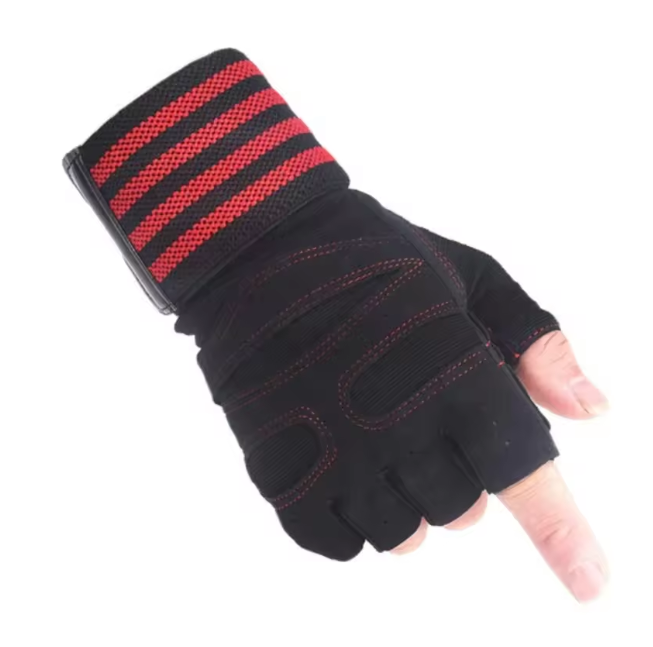 Half-Finger Neoprene Weightlifting Gym Gloves Non-Slip Wrist Support Breathable Sports Fitness Gloves for Outdoor Cycling Gym For Men And Women - A PAIR