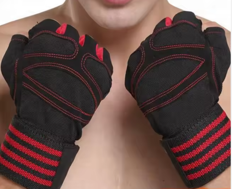 Half-Finger Neoprene Weightlifting Gym Gloves Non-Slip Wrist Support Breathable Sports Fitness Gloves for Outdoor Cycling Gym For Men And Women - A PAIR