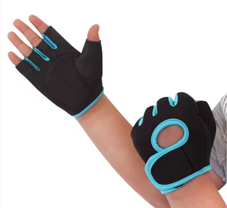 Men And Women Half-Finger Neoprene Weightlifting Gym Gloves Non-Slip Wrist Support Breathable Sports Fitness Gloves for Outdoor Cycling Gym  - A PAIR