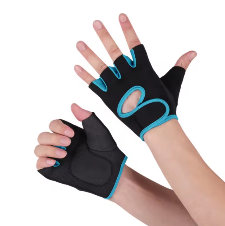 Men And Women Half-Finger Neoprene Weightlifting Gym Gloves Non-Slip Wrist Support Breathable Sports Fitness Gloves for Outdoor Cycling Gym  - A PAIR