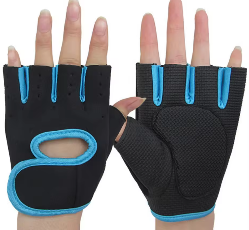 Men And Women Half-Finger Neoprene Weightlifting Gym Gloves Non-Slip Wrist Support Breathable Sports Fitness Gloves for Outdoor Cycling Gym  - A PAIR