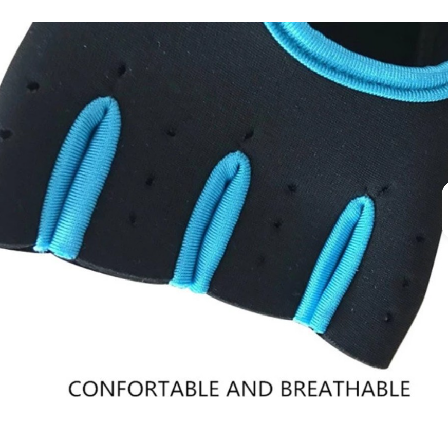 Men And Women Half-Finger Neoprene Weightlifting Gym Gloves Non-Slip Wrist Support Breathable Sports Fitness Gloves for Outdoor Cycling Gym  - A PAIR